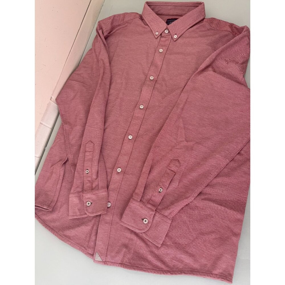 Untuckit Hyde Shirt Mens 2XL XXL Coolmax Button Up Long Sleeve Stretch Salmon - Picture 1 of 8